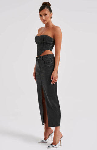 Flor Maxi Skirt - Black - glavon