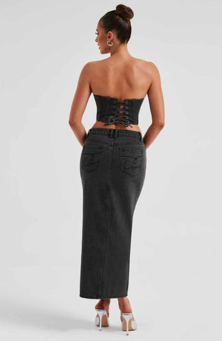 Flor Maxi Skirt - Black - glavon