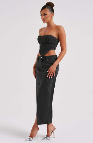 Flor Maxi Skirt - Black - glavon