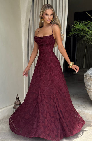 Francis Maxi Dress - Cherry Lacquer - glavon