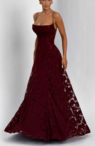 Francis Maxi Dress - Cherry Lacquer - glavon