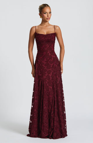 Francis Maxi Dress - Cherry Lacquer - glavon