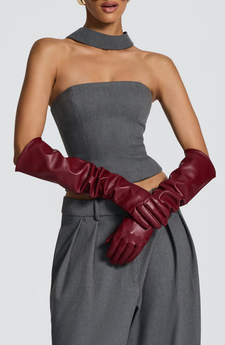 Frankie Gloves - Burgundy - glavon