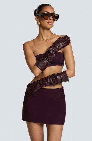 Frankie Gloves - Plum - glavon