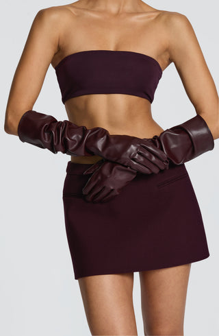 Frankie Gloves - Plum - glavon