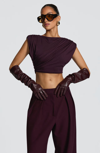 Frankie Gloves - Plum - glavon