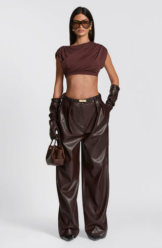 Frankie Gloves - Plum Brown - glavon