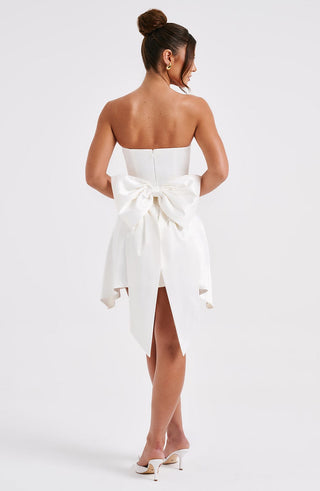 Freja Mini Dress - Ivory - glavon