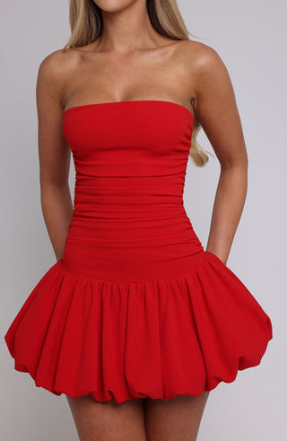 Gemma Mini Dress - Red - glavon