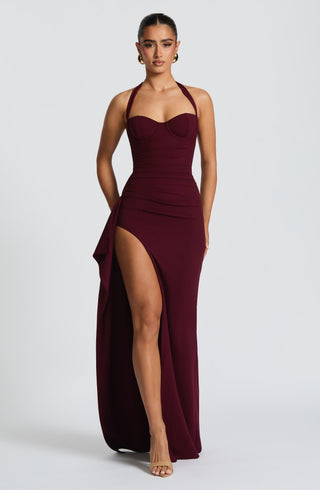 Genette Maxi Dress - Cherry Lacquer - glavon