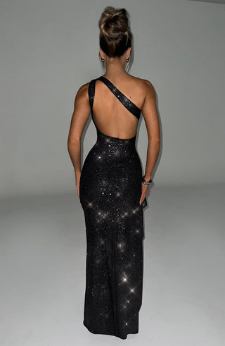 Genevieve Maxi Dress - Black Sparkle - glavon