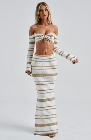 Georgia Top - Beige/White - glavon