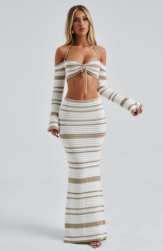 Georgia Top - Beige/White - glavon