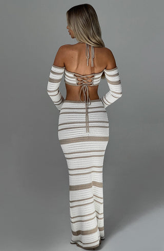 Georgia Top - Beige/White - glavon