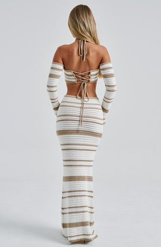 Georgia Top - Beige/White - glavon