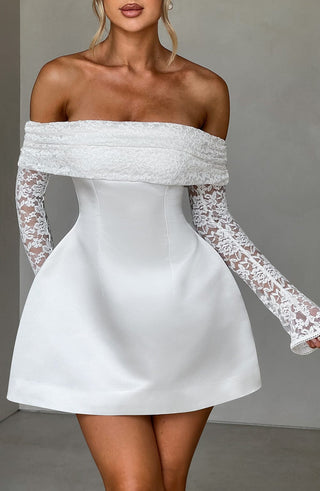 Georgianna Mini Dress - Ivory - glavon