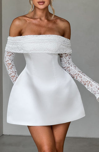 Georgianna Mini Dress - Ivory - glavon