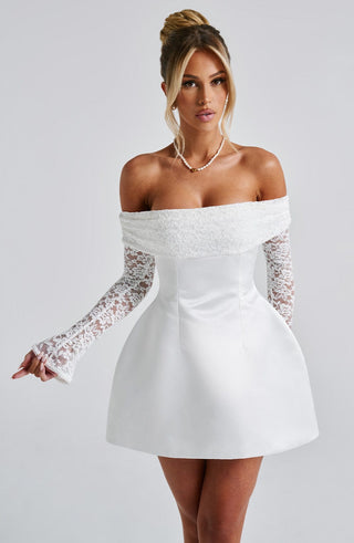 Georgianna Mini Dress - Ivory - glavon