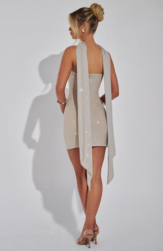 Ginni Scarf - Silver/Nude - glavon