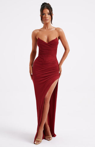 Giovanna Maxi Dress - Wine - glavon