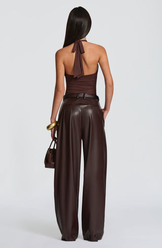 Glenda Pants - Plum Brown - glavon