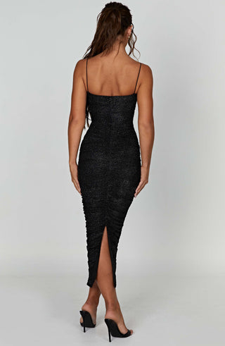 Gracie Maxi Dress - Black Sparkle - glavon