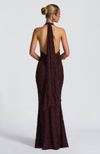 Guinevere Maxi Dress - Plum Brown - Napalia