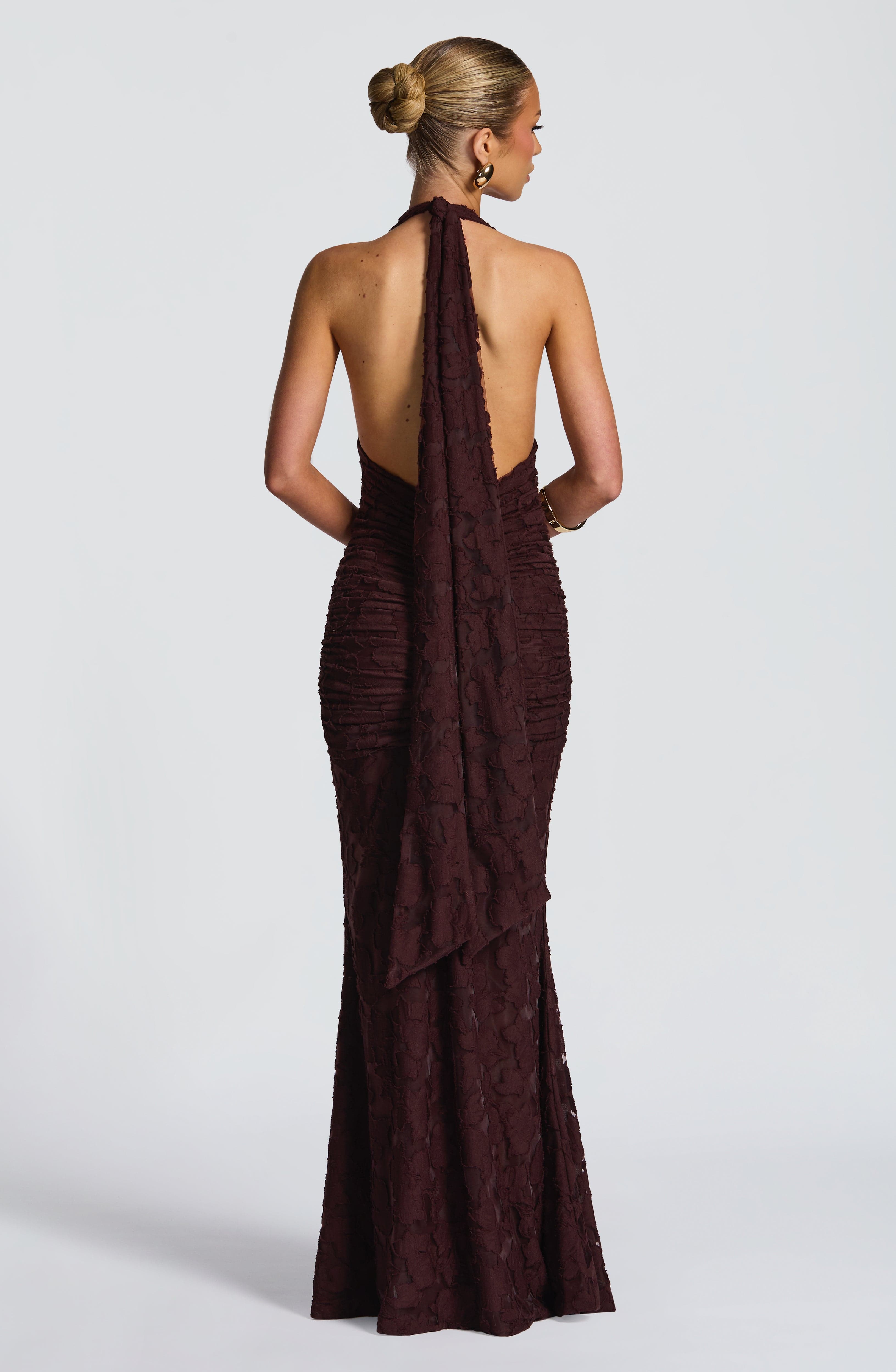 Guinevere Maxi Dress - Plum Brown - Napalia