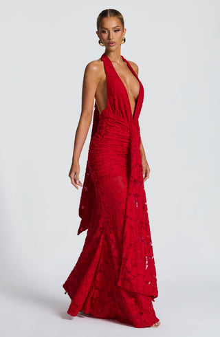 Guinevere Maxi Dress - Red - glavon