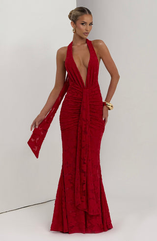 Guinevere Maxi Dress - Red - glavon