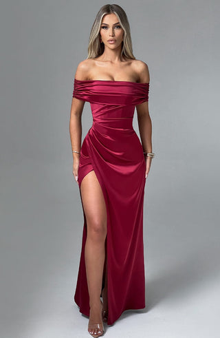 Gwendolyn Maxi Dress - Burgundy - glavon