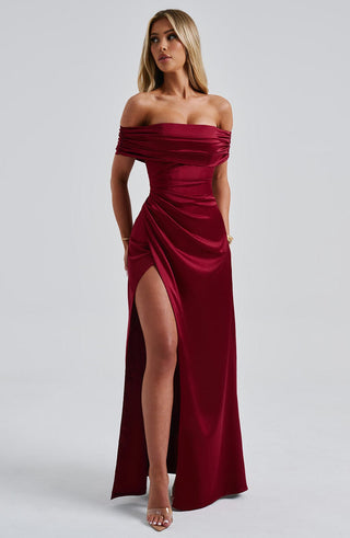 Gwendolyn Maxi Dress - Burgundy - glavon