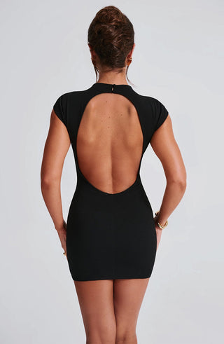 Haisley Mini Dress - Black - glavon