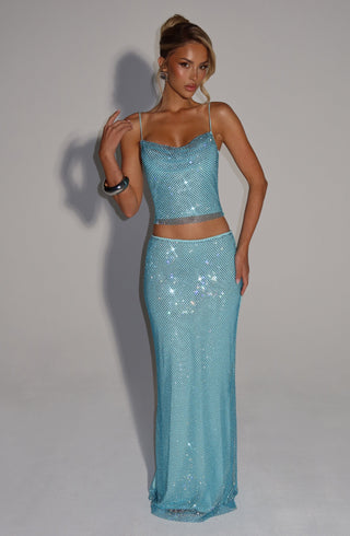 Hali Maxi Skirt - Aqua - glavon