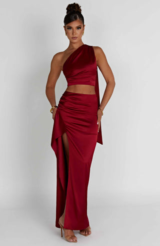Halsey Maxi Skirt - Wine - glavon