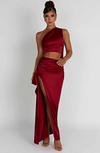 Halsey Maxi Skirt - Wine - glavon
