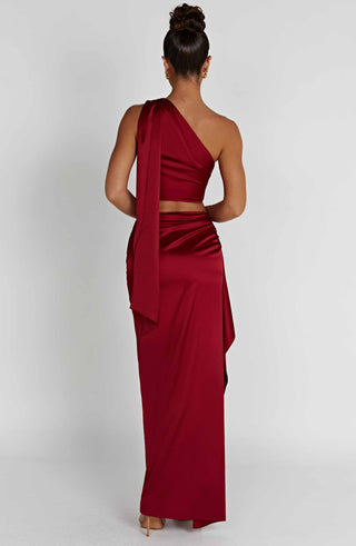 Halsey Maxi Skirt - Wine - glavon