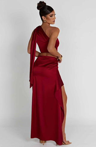 Halsey Maxi Skirt - Wine - glavon