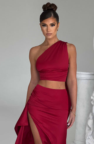 Halsey Top - Wine - glavon