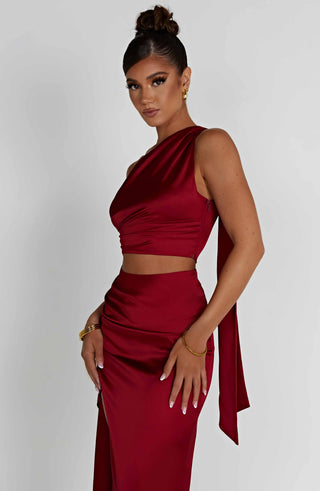 Halsey Top - Wine - glavon