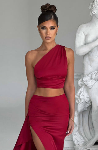 Halsey Top - Wine - glavon
