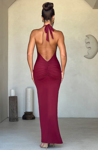 Harmonia Maxi Dress - Burgundy - glavon