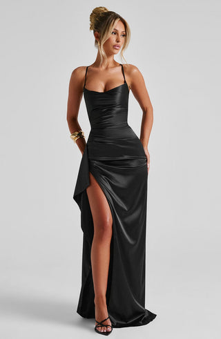 Helen Maxi Dress - Black - glavon
