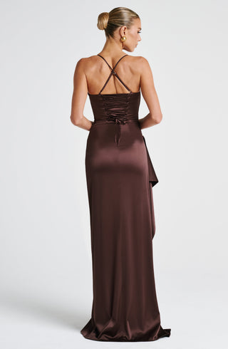 Helen Maxi Dress - Plum Brown - glavon
