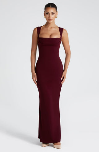 Helena Maxi Dress - Cherry Lacquer - glavon