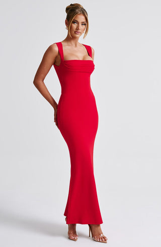 Helena Maxi Dress - Red - glavon