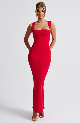 Helena Maxi Dress - Red - glavon