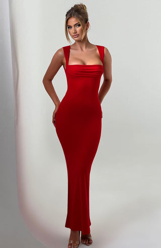 Helena Maxi Dress - Red - glavon