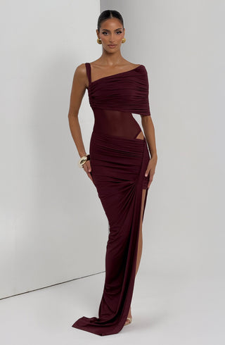 Henrietta Maxi Skirt - Cherry Lacquer - glavon