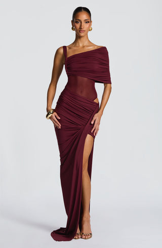 Henrietta Maxi Skirt - Cherry Lacquer - glavon